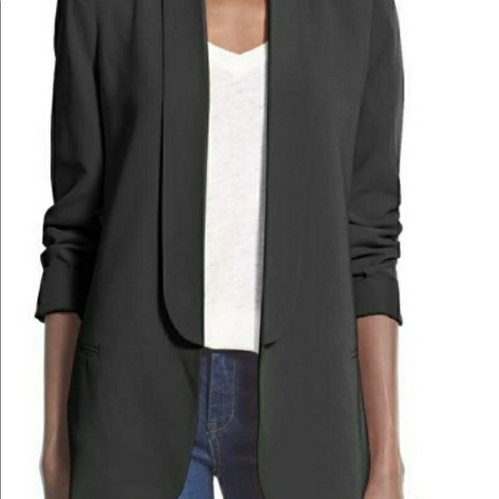 Nordstrom Mural Slouchy Boyfriend Black Blazer